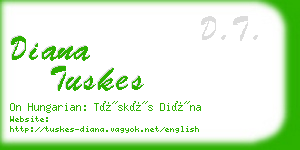 diana tuskes business card